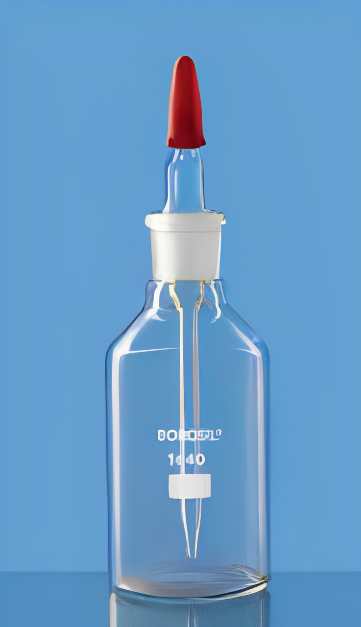 Dropping Bottle With Glass Stopper & Silicone Teat