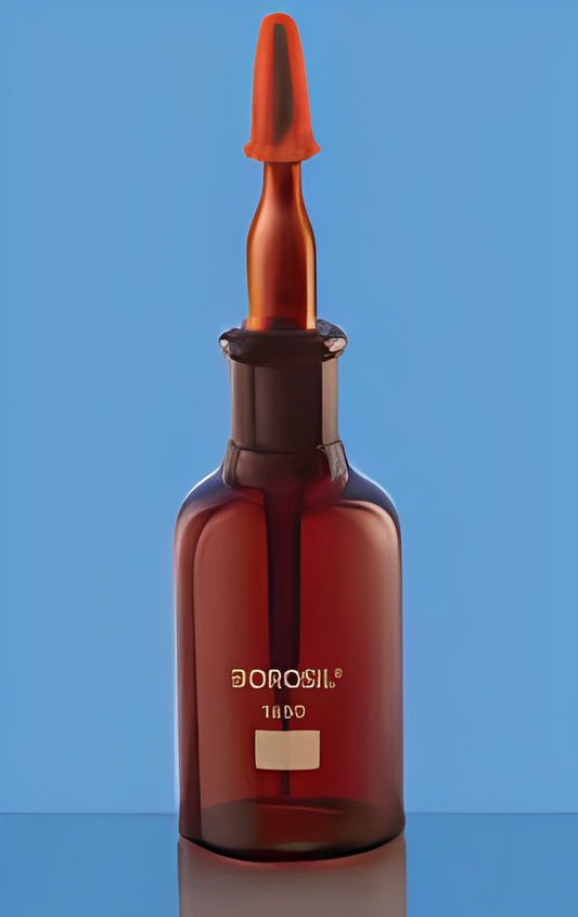 Dropping Bottles With Glass Dropper & Silicone Teat AMBER