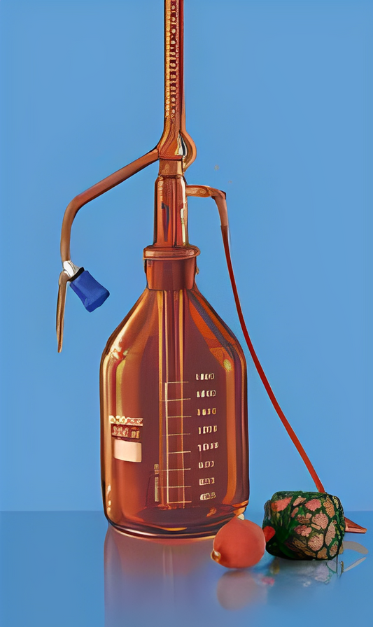 AUTOBURETTES With Boroflo stopcock, Class A, Amber, with Individual Calibration Certificate