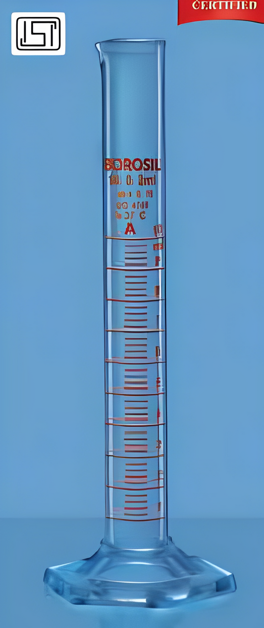 CYLINDERS NABL Certified, Class A, Hexagonal base, Pour out, with Individual Calibration Certificate